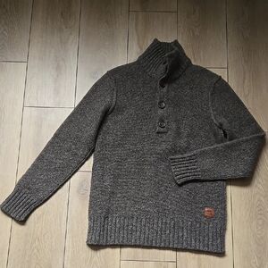 NWOT ROOTS Men's Brown Lambswool Sweater Size M